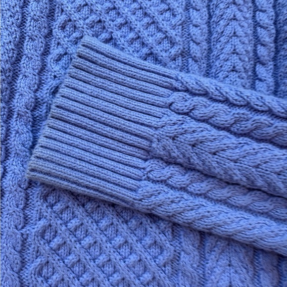 J. Crew Women's Bright Lavender Cozy Cableknit Sweater - Picture 6 of 6